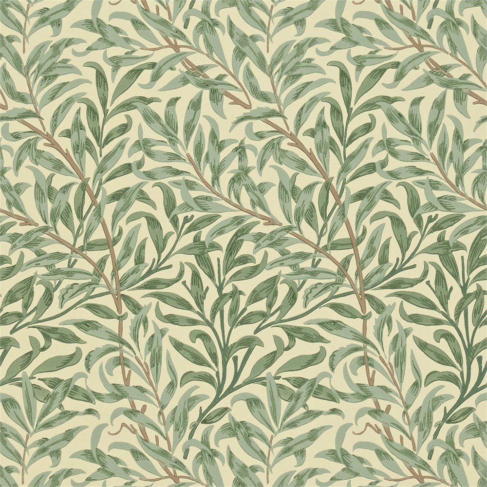 Willow Boughs Wallpaper 216480 by Morris & Co in Green